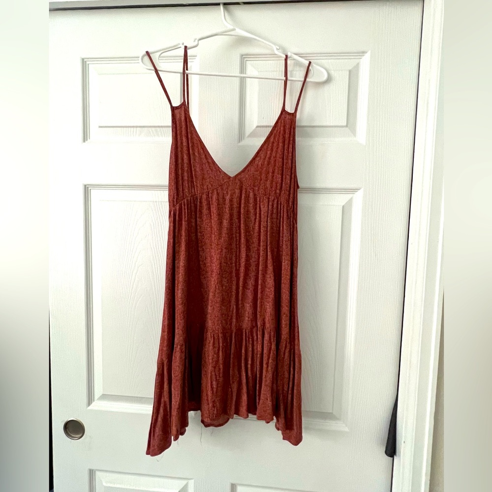 Women’s Orange Floral Macys Dress, size Large